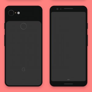 Google Pixel 3 Free Sketch Mockup