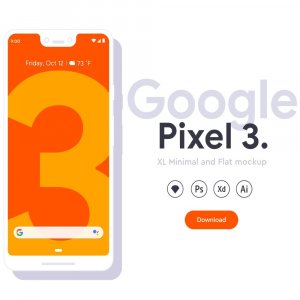 Google Pixel 3 XL Flat Mockups