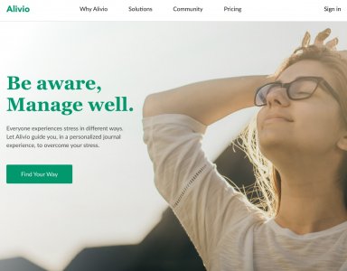 Alivio Landing Page for Figma