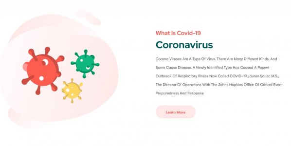 COVID-19 Landing Page for Figma