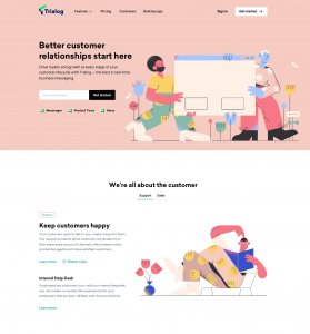 Trialog SaaS Landing Page for Sketch