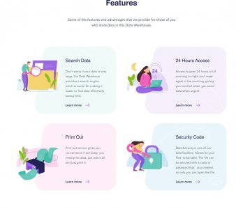 Data Warehouse Landing Page for Figma