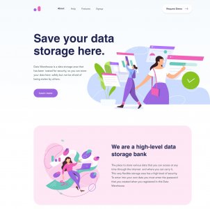 Data Warehouse Landing Page for Figma