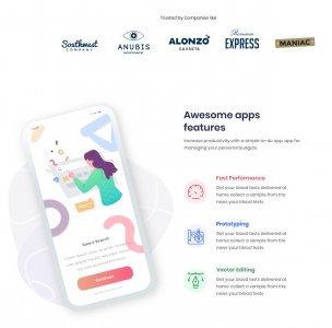 AppLab - App Landing Page for Photoshop
