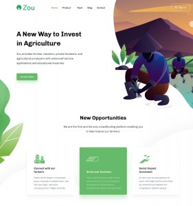 Zou - Farm Landing Page
