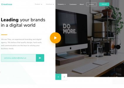Creativoe Agency Landing Page