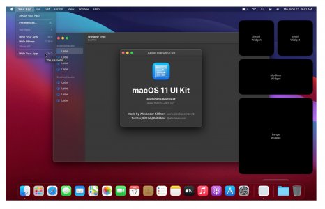 macOS 11 Big Sur Free UI Kit for Sketch