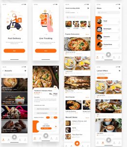 Food Delivery Free UI Kit for Adobe XD