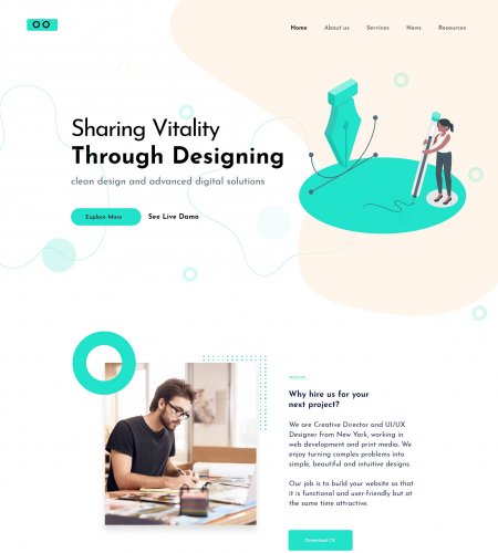 Agency Landing Page for Adobe XD - Design Anything
