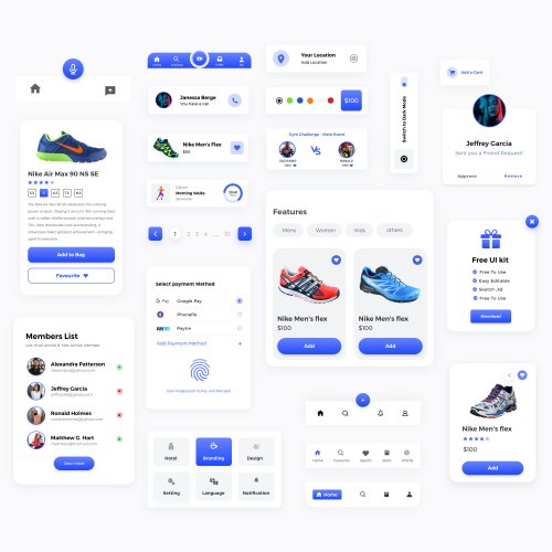 Components Free UI Kit for Adobe XD - Design Anything