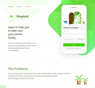 Waplant Plants - Free UI Kit for Adobe XD