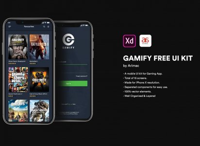 Gamify - Free Adobe XD UI Kit