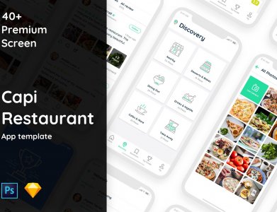 Capi Restaurant Free iOS UI Kit