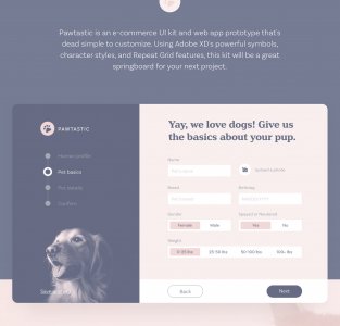 Pawtastic UI Kit for Adobe XD