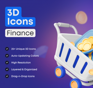 3D Icon Pack: Finance