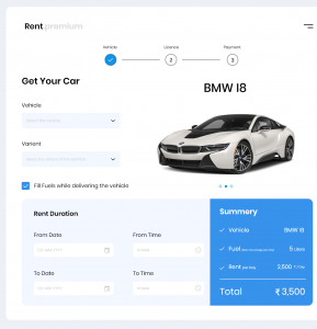 Premium Car Rent Landing Page