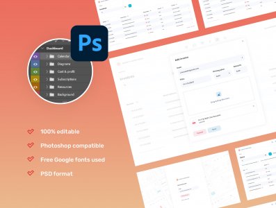 Free PSD admin panel from Seodity Team