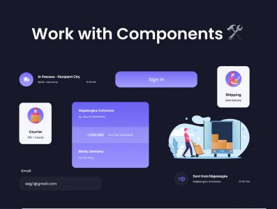 Tracking Delivery UI Kit (Freebies)