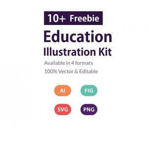 Education & Online Learning Illustration Kit (Free)