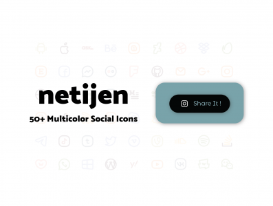 Netijen 50+ Social Icon UI Sets