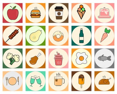 Free 20 Food Vector Icons Vol.1