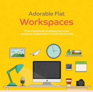 FREE Adorable Flat Workspace